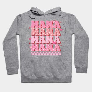 Mama Pink Retro Valentines Shirt, Mama Mini Matching Valentines Hoodie